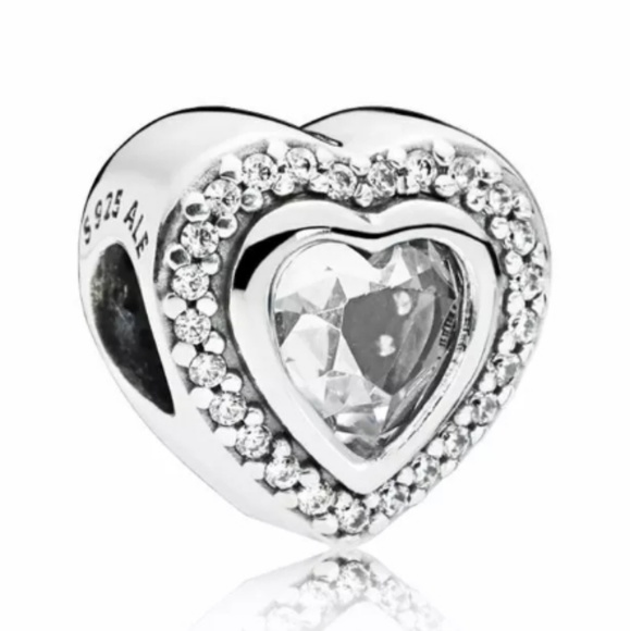 Pandora Jewelry - Pandora sparkling love open work charm clear.